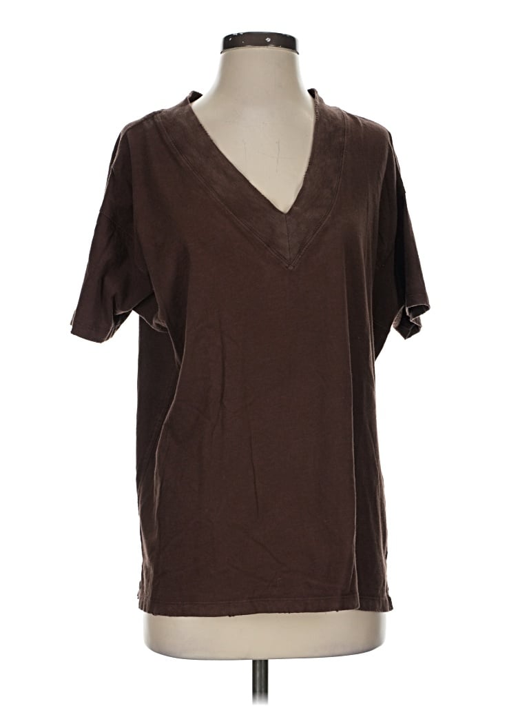 Pre-owned Aerie Short Sleeve T-shirt In Brown