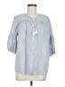 NYDJ 100% Cotton Blue 3/4 Sleeve Blouse Size M - photo 1