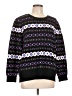 Ann Taylor LOFT Print Black Pullover Sweater Size L - photo 1