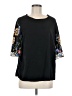 Shein 100% Polyester Black 3/4 Sleeve T-Shirt Size 6 - photo 1