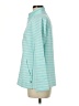 T by Talbots 100% Cotton Stripes Teal Track Jacket Size M (petite) - photo 5