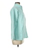 T by Talbots 100% Cotton Stripes Teal Track Jacket Size M (petite) - photo 4