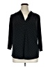 Charter Club Polka Dots Black 3/4 Sleeve Blouse Size 1X - photo 1