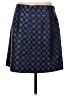J.Crew 100% Silk Argyle Blue Silk Skirt Size 4 - photo 2