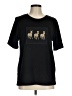 Assorted Brands 100% Polyester Animal Print Black Short Sleeve T-Shirt Size M - photo 1