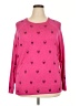 Torrid 100% Cotton Hearts Pink Pullover Sweater Size 2X Plus (2) - photo 1