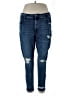 Express Solid Blue Jeans Size 18R - photo 1