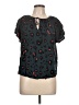 Shein 100% Viscose Black Short Sleeve Blouse Size 12 - photo 1