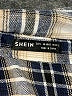 Shein Plaid Brown Long Sleeve Button-Down Shirt Size L - photo 7