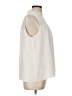 Ann Taylor 100% Polyester Ivory Sleeveless Blouse Size L (petite) - photo 4