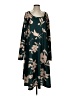 Assorted Brands 100% Polyester Print Green Casual Dress Size 26 waist - photo 1
