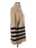 MNG Stripes Tan Turtleneck Sweater Size S - photo 4