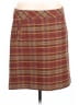 Talbots Plaid Burgundy Wool Skirt Size 12 - photo 1