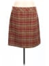 Talbots Plaid Burgundy Wool Skirt Size 12 - photo 2