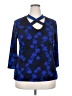 Bold Elements Blue 3/4 Sleeve Blouse Size XXL - photo 1