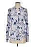 Ivanka Trump 100% Polyester Floral Silver Long Sleeve Blouse Size S - photo 1
