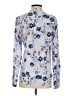 Ivanka Trump 100% Polyester Floral Silver Long Sleeve Blouse Size S - photo 2
