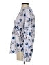 Ivanka Trump 100% Polyester Floral Silver Long Sleeve Blouse Size S - photo 5