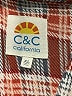 C&C California Plaid Orange Long Sleeve Blouse Size XL - photo 7