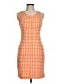 MNG Houndstooth Orange Casual Dress Size 6 - photo 1