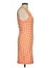 MNG Houndstooth Orange Casual Dress Size 6 - photo 4
