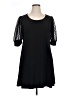 MSK Solid Black Casual Dress Size XL - photo 1