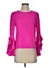 Milly Pink Long Sleeve Silk Top Size 4 - photo 1