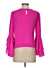 Milly Pink Long Sleeve Silk Top Size 4 - photo 2