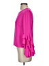 Milly Pink Long Sleeve Silk Top Size 4 - photo 5