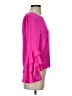Milly Pink Long Sleeve Silk Top Size 4 - photo 4