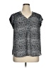 Black Rainn 100% Polyester Gray Short Sleeve Blouse Size XL - photo 1