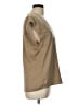 Mirol Tan Short Sleeve Blouse Size L - photo 4