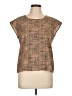 Shein 100% Polyester Brown Short Sleeve Blouse Size L - photo 1