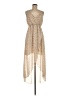 Unbranded 100% Polyester Hearts Tan Casual Dress Size M - photo 1