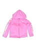 Puma 100% Polyester Pink Zip Up Hoodie Size 5 - 6 - photo 1