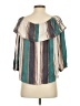 Entro 100% Rayon Teal 3/4 Sleeve Blouse Size S - photo 2