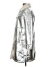 7 For All Mankind 100% Polyester Metallic Silver Coat Size M - photo 5