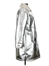 7 For All Mankind 100% Polyester Metallic Silver Coat Size M - photo 4