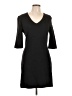 St. John Solid Black Casual Dress Size 10 - photo 1