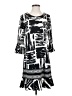 BCBGMAXAZRIA Graphic Black Casual Dress Size S - photo 1