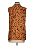 CAbi 100% Polyester Animal Print Orange Sleeveless Blouse Size S - photo 2