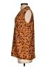 CAbi 100% Polyester Animal Print Orange Sleeveless Blouse Size S - photo 5