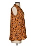 CAbi 100% Polyester Animal Print Orange Sleeveless Blouse Size S - photo 4