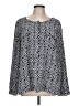 Gap 100% Polyester Black Long Sleeve Blouse Size L - photo 1