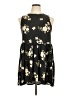 Torrid Floral Black Casual Dress Size 1X Plus (1) - photo 1