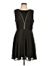 Express Polka Dots Black Casual Dress Size 12 - photo 1