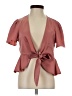 Wild Fable Burgundy Short Sleeve Blouse Size XS - photo 1