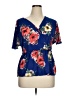 Rue Juju Blue Short Sleeve Blouse Size XL - photo 1