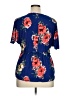 Rue Juju Blue Short Sleeve Blouse Size XL - photo 2