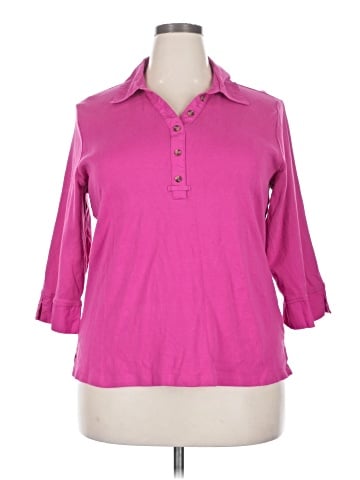 Karen Scott 3/4 Sleeve Button-Down Shirt (view 1)